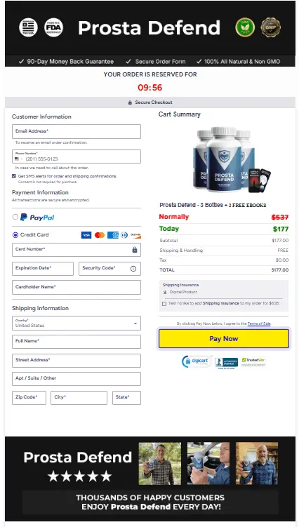 Prosta Defend order page